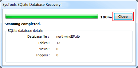 preview Sqlite database details