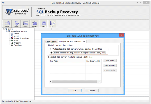 add multiple backup file