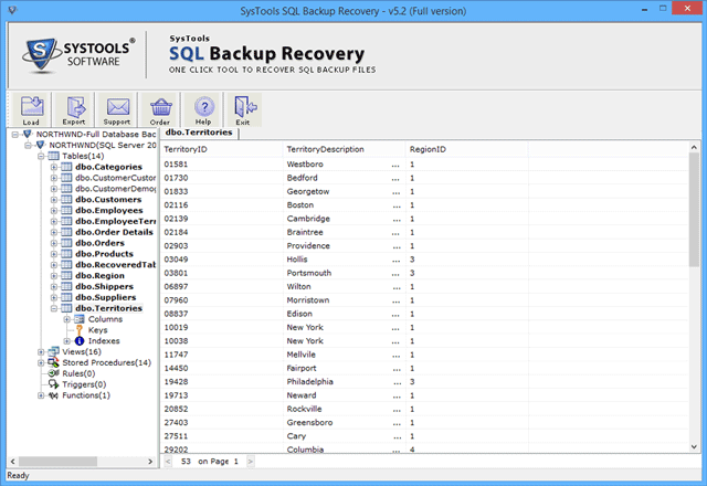 get preview of recovered backup file